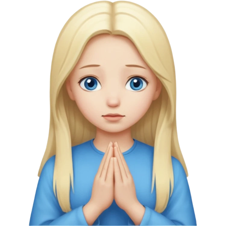 Faça uma menina orando  emoji