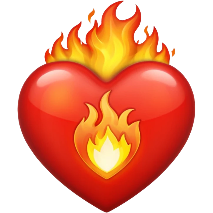 Heart with fire emoji
