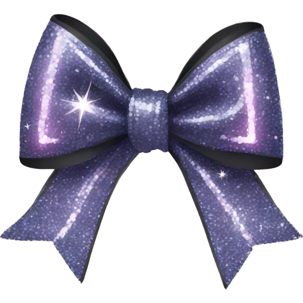 sparkly rockstar bow emoji