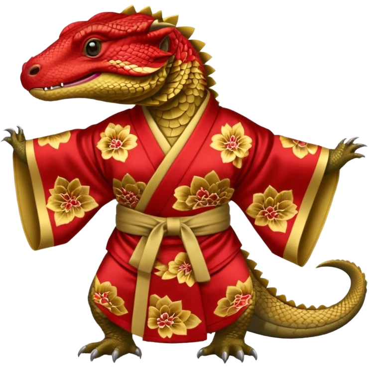 komodo dragon wearing a kimono emoji