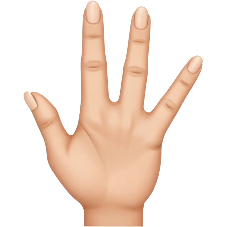 The pointer finger and the middle finger both pointed while the other fingers are closed emoji