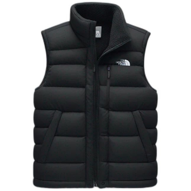 northface black wool sleeveless vest emoji