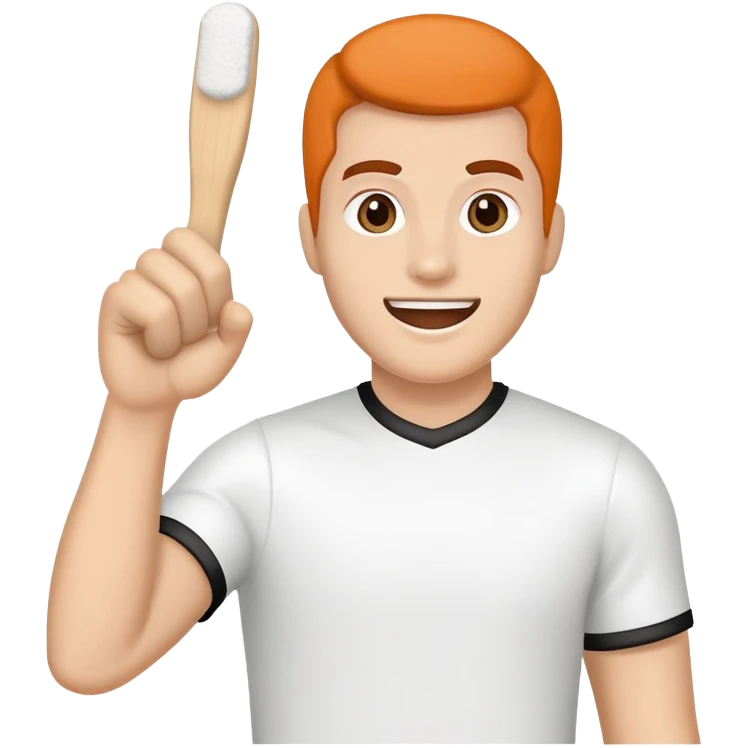 enthusiastic sports fan with foam finger emoji