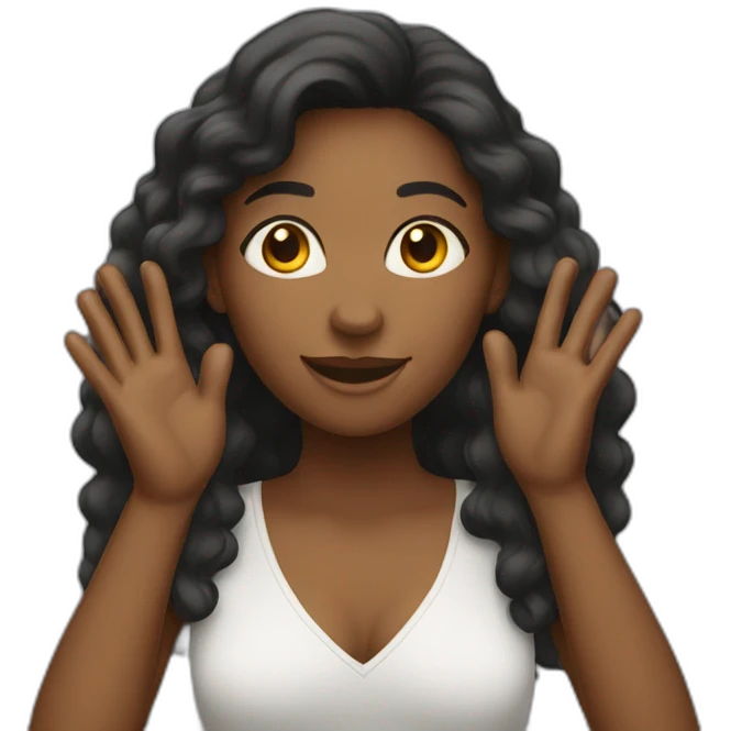 black—woman—with—long-hair-hands-clapping emoji
