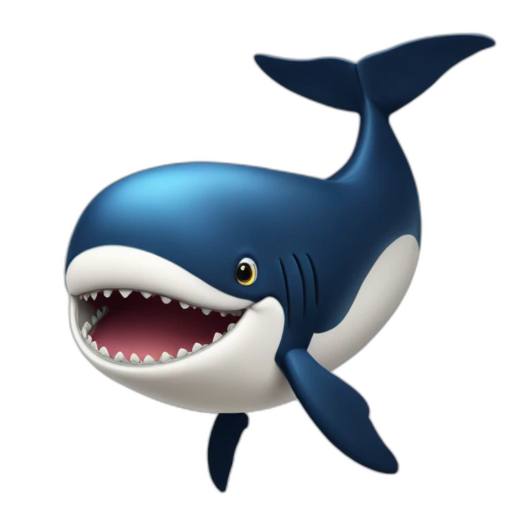 Baleine avec une moustache emoji