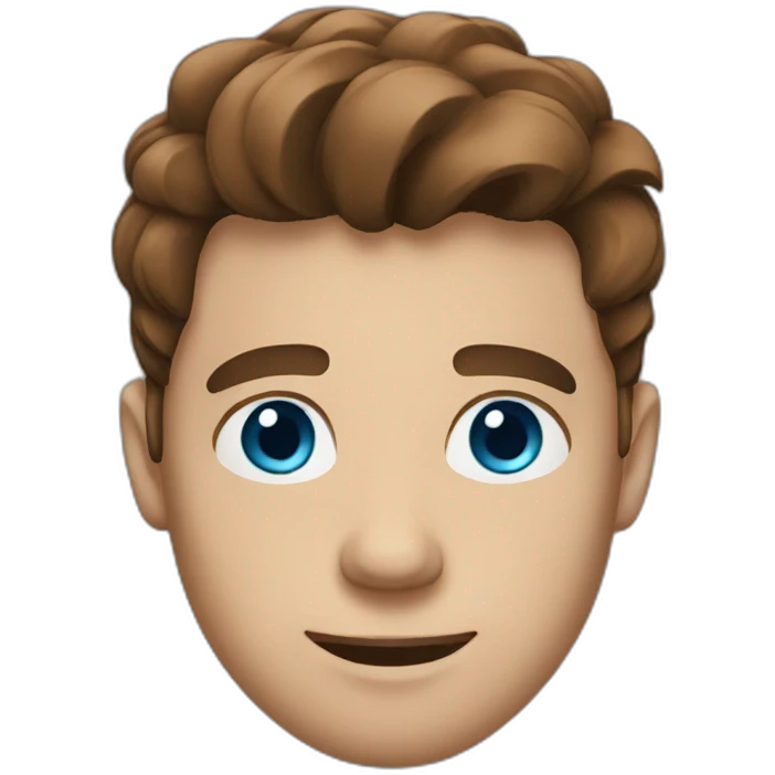 Men blue eyes brown hair emoji