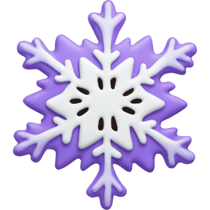 Lilac snowflake cookie  emoji