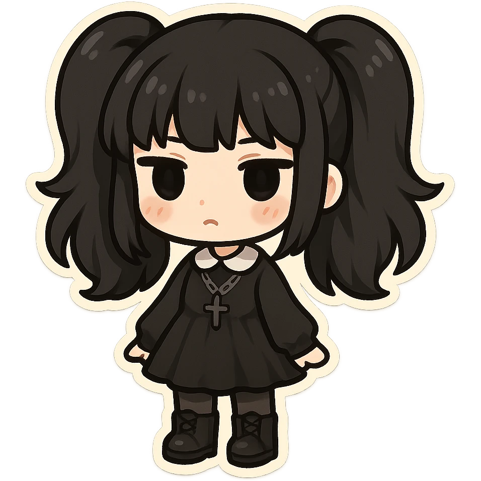 Goth black object emoji