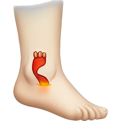 Hurt ankle emoji