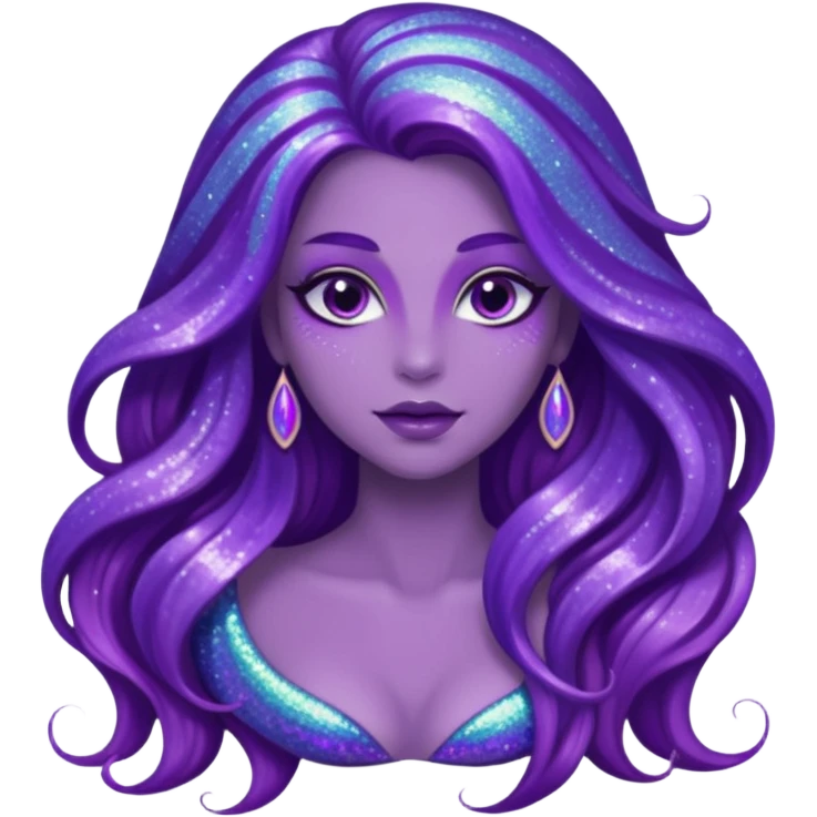 glitter purple siren emoji