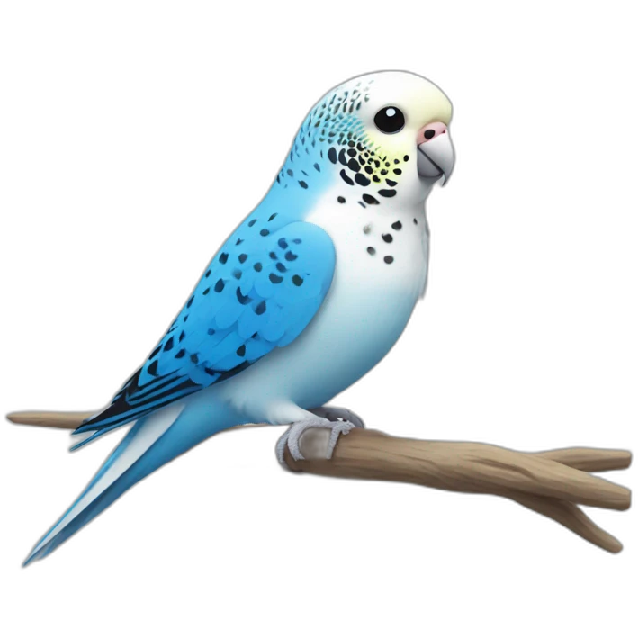 Budgie blue and White roller emoji