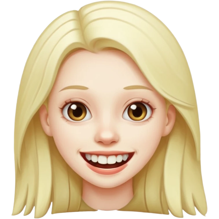 girl with long teeth emoji