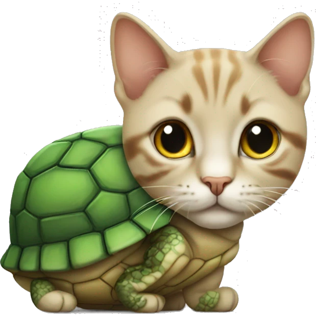 Cat with turtle shell emoji