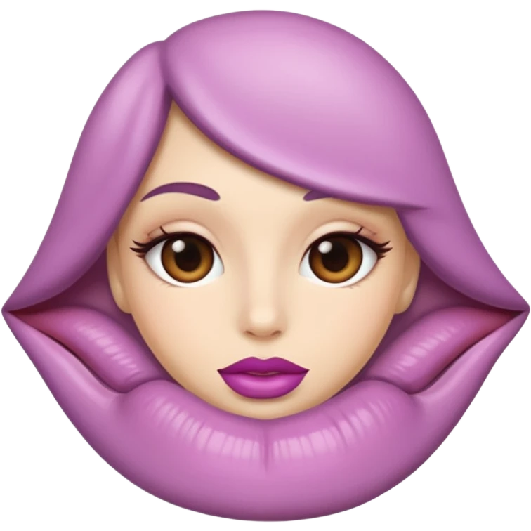 mauve lips emoji