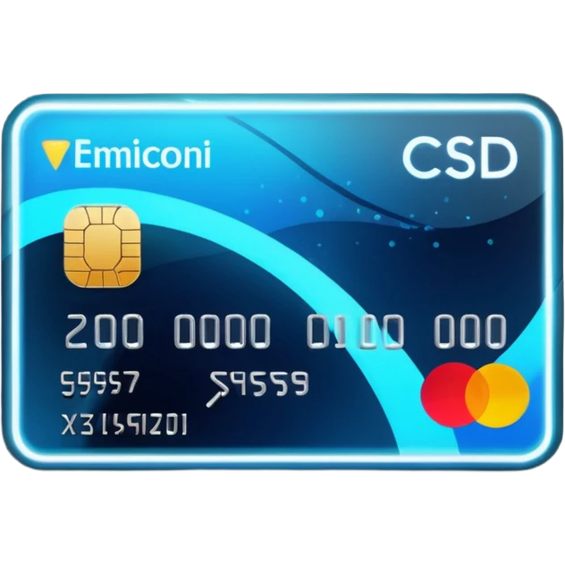 Neon cyber credit card emoji