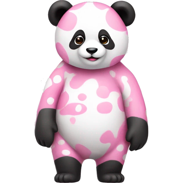 pink and white panda teddy only pink spots no black emoji