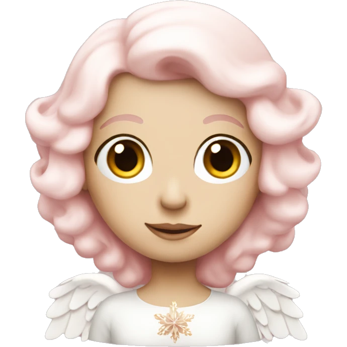 pale pink christmas angel emoji
