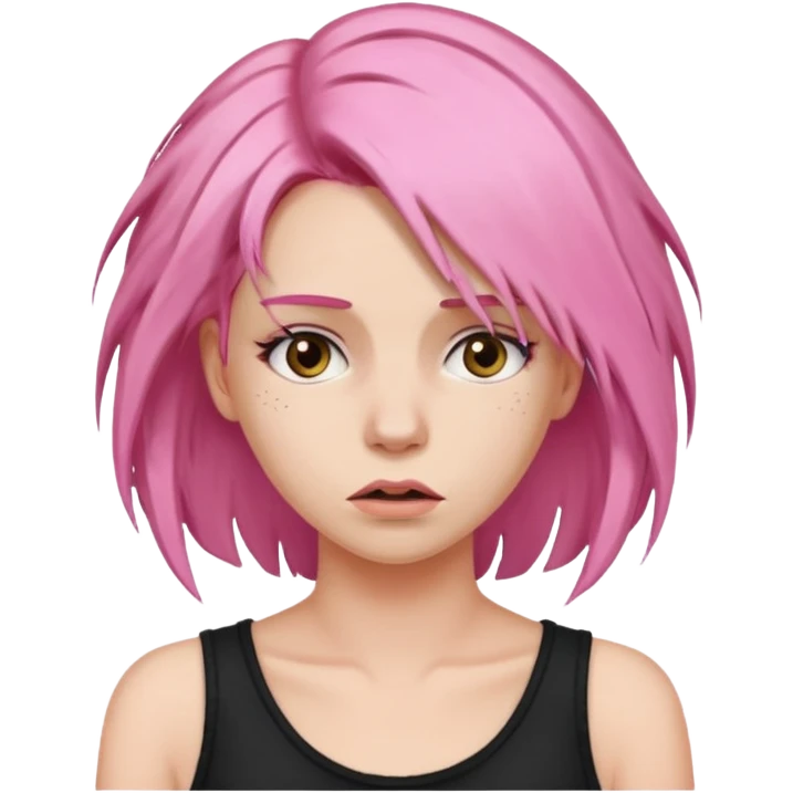 Manic laughter ripping hair out female pink emoji