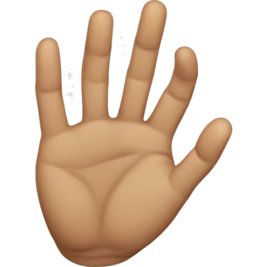hand formed like a dog, thumb touching the other fingers emoji