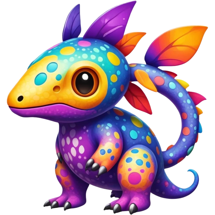 colorful vibrant Fakémon-creature with random markings emoji