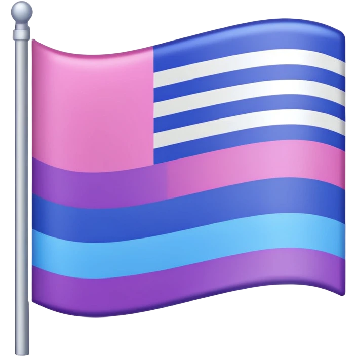 Pink,purple,blue flag emoji