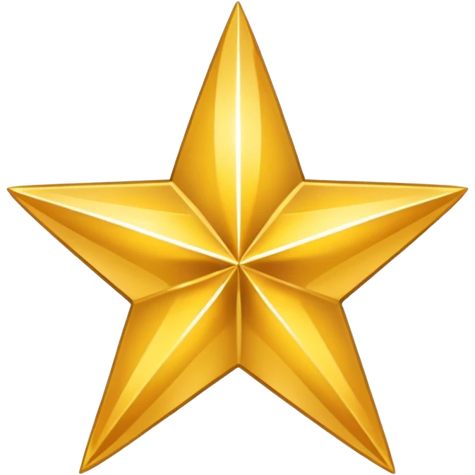 Golden star white center emoji