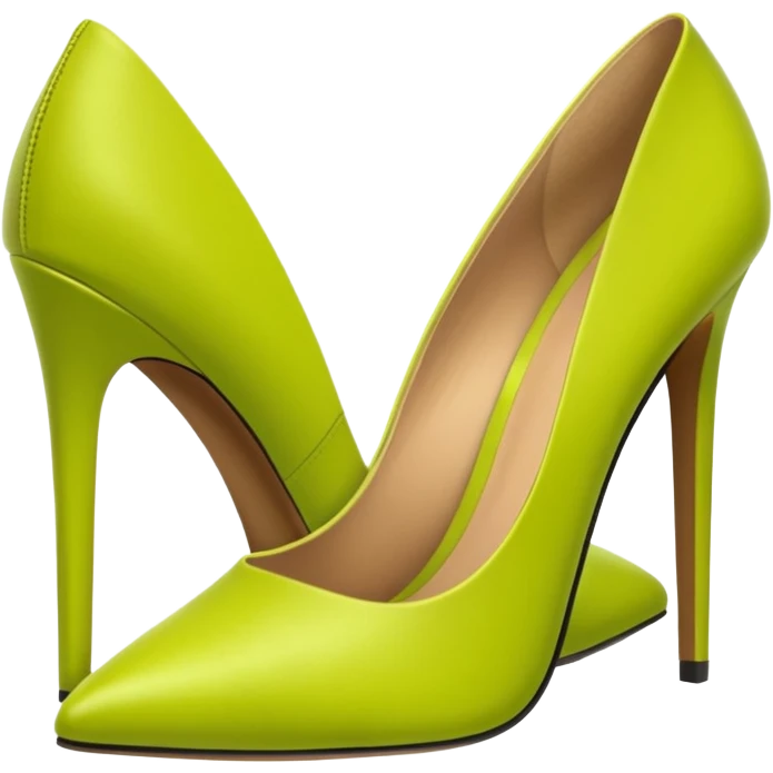 Chartreuse high heel shoes emoji