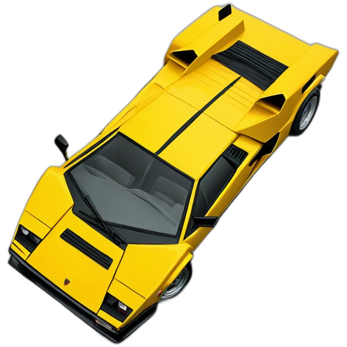 Lamborghini countach yellow emoji