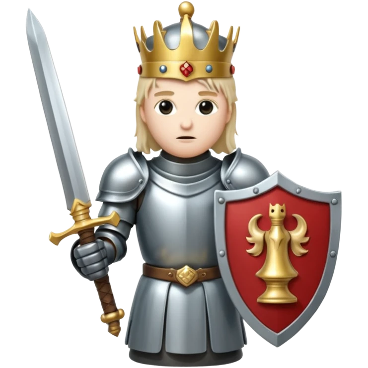Chess piece representing a holy knight with guts sword emoji