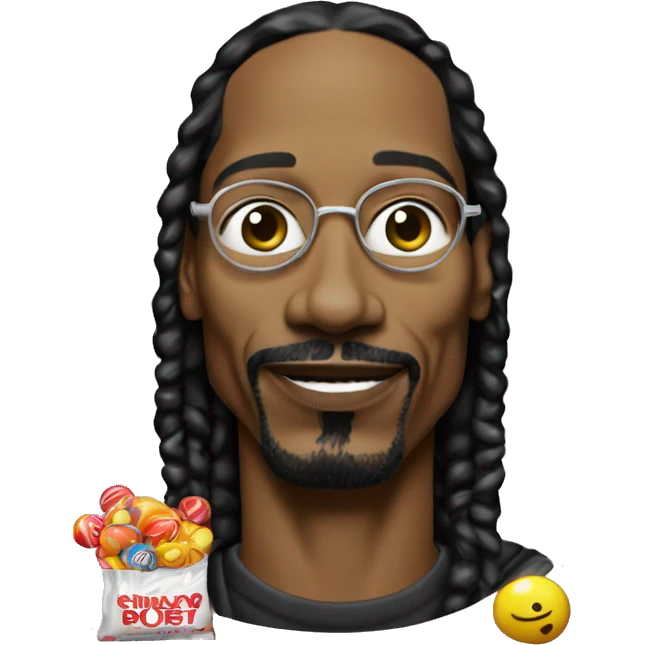 rapper snoop dog get a bag with candies emoji