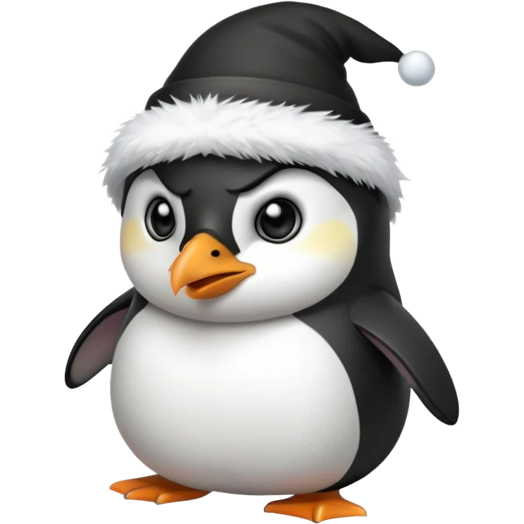 raging penguin with magical hat emoji