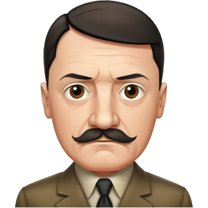 adolf hitler with an angular square mustache emoji