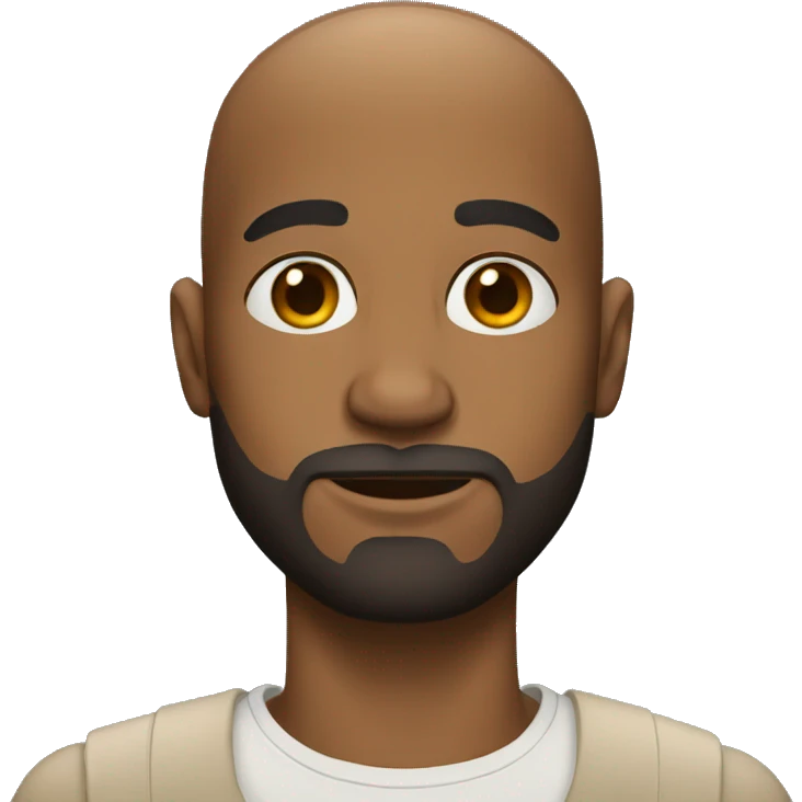 bald black man with a slight full beard emoji