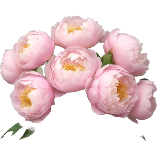 Bouquet of light pink peonies emoji