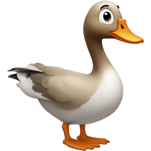Silly goofy goose emoji
