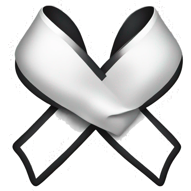 white ribbon  emoji