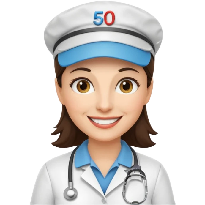 Golf themes 50th birthday for brunette female doctor   emoji