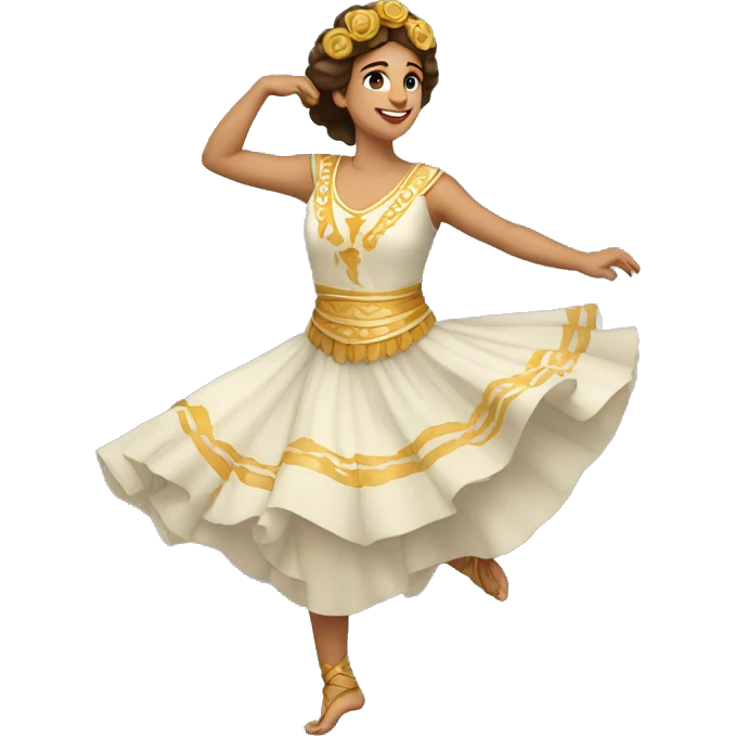 strong greek traditional folk dancer happy emoji