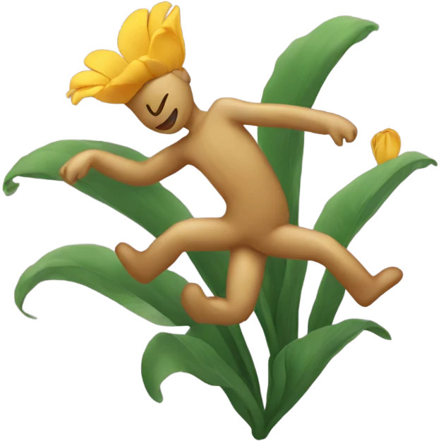 Flowers dancing emoji
