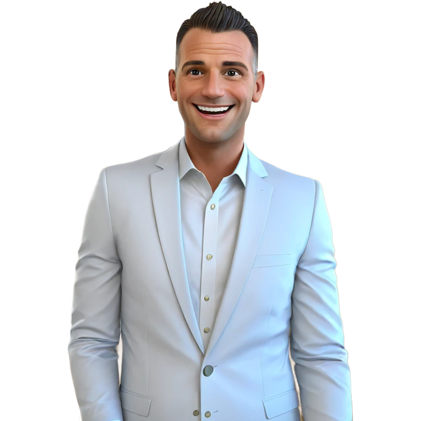 smiling man in formal attire emoji