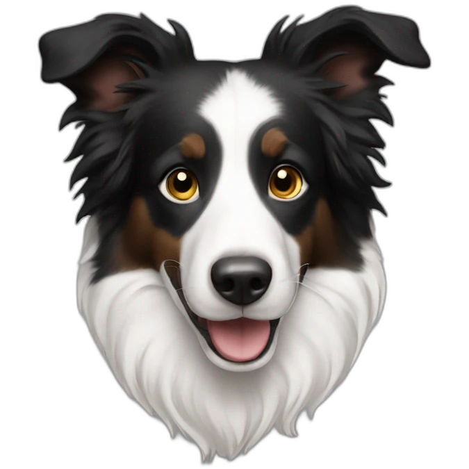 border collie white emoji