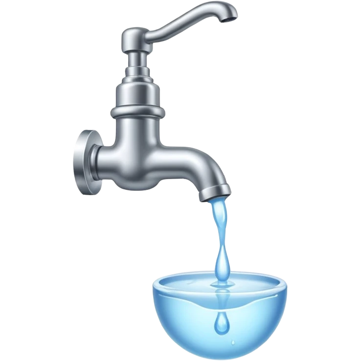 water flows from the tap emoji