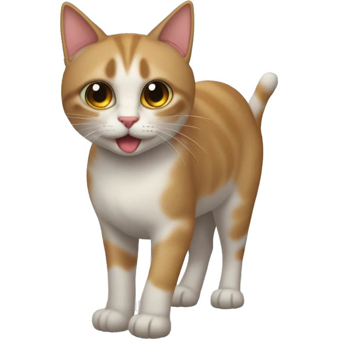 emji deun gato con tres patas emoji
