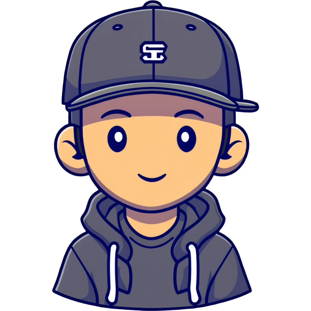 party guy with a snapback hat emoji