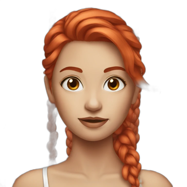 beautiful girl red hair emoji