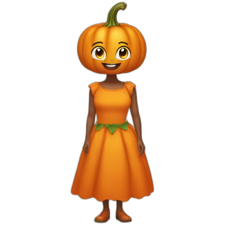 A pumkin with a pumpkindress emoji