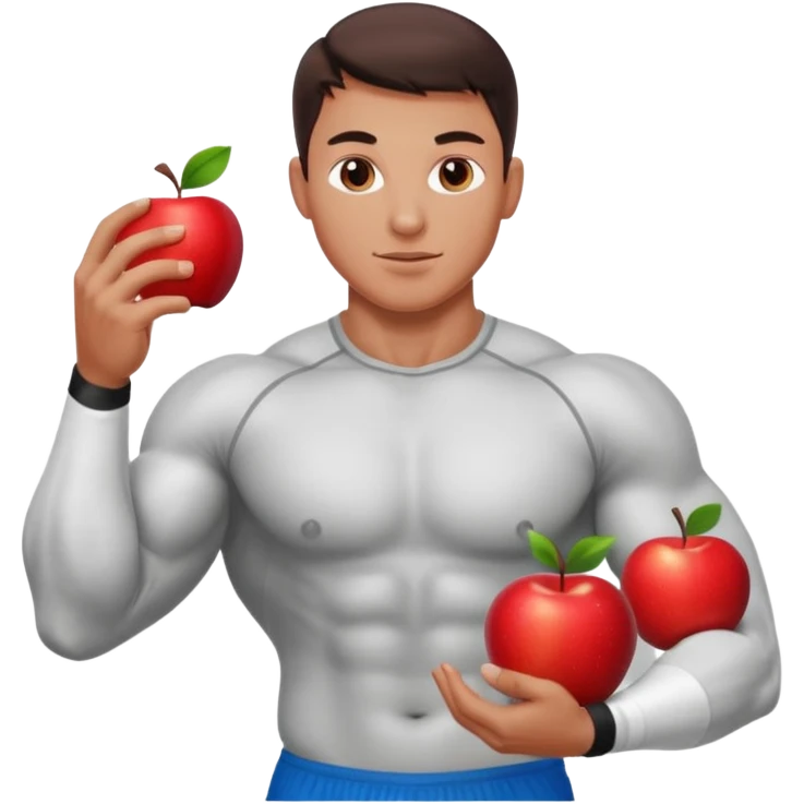 sportler mit einem Apfel in der Hand @emoji emoji