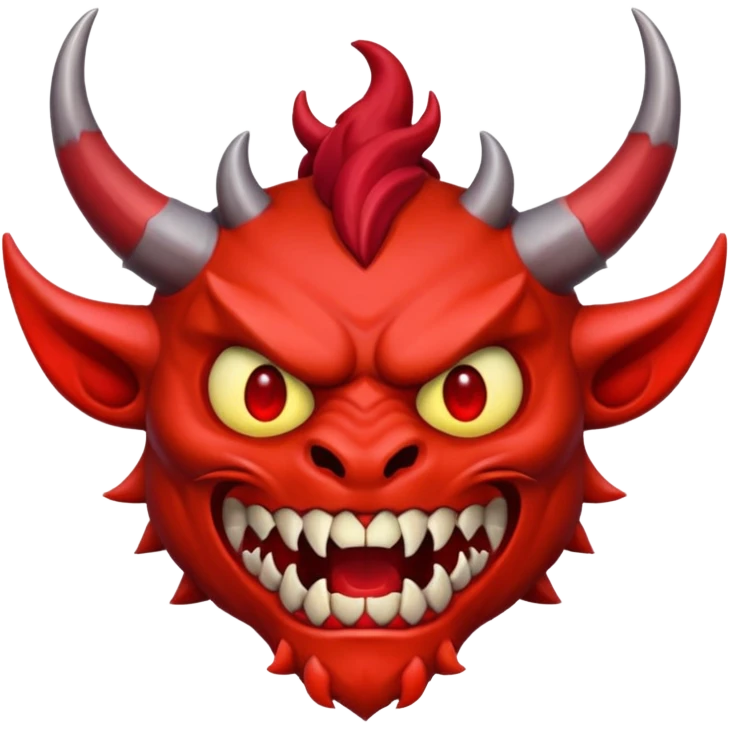 horned demon - fiery background











 emoji