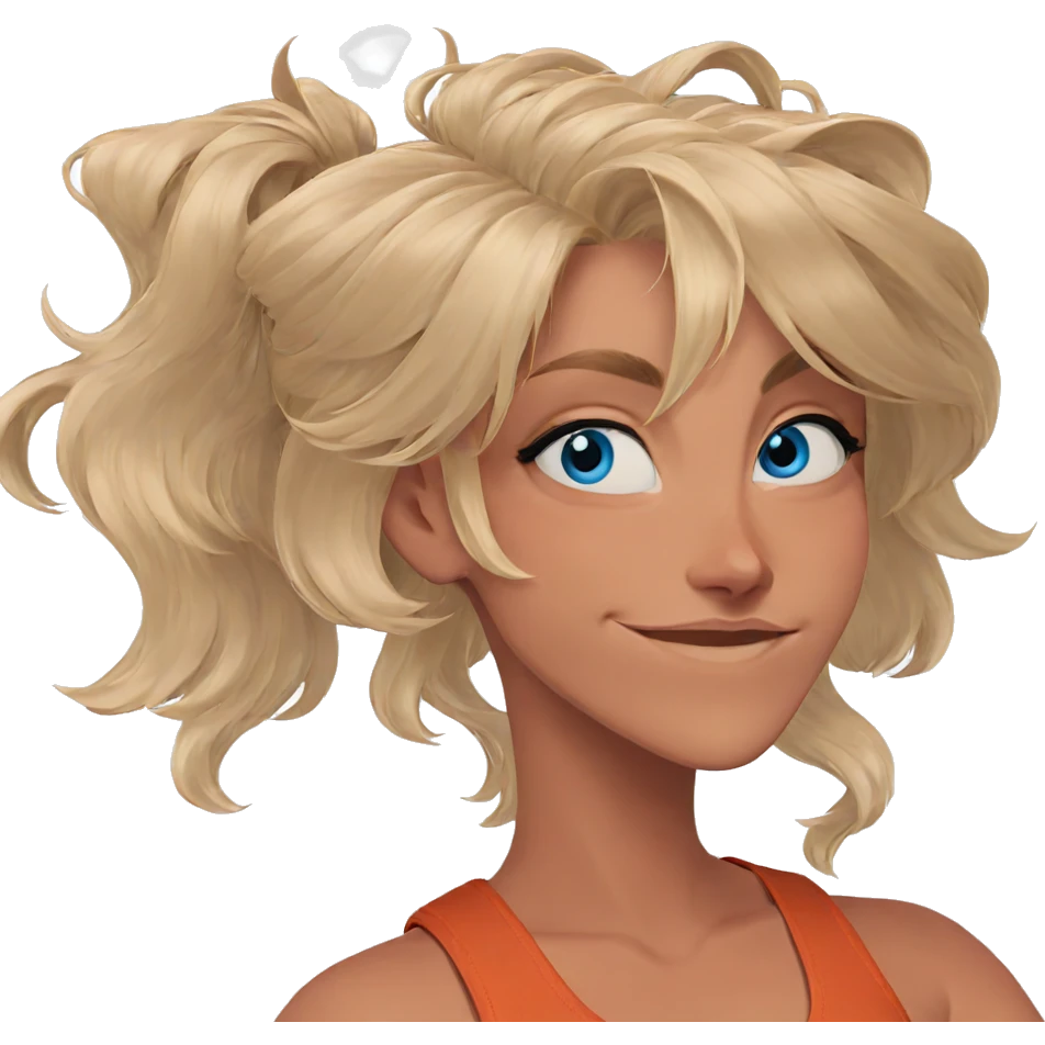 smiling girl with blue eyes emoji