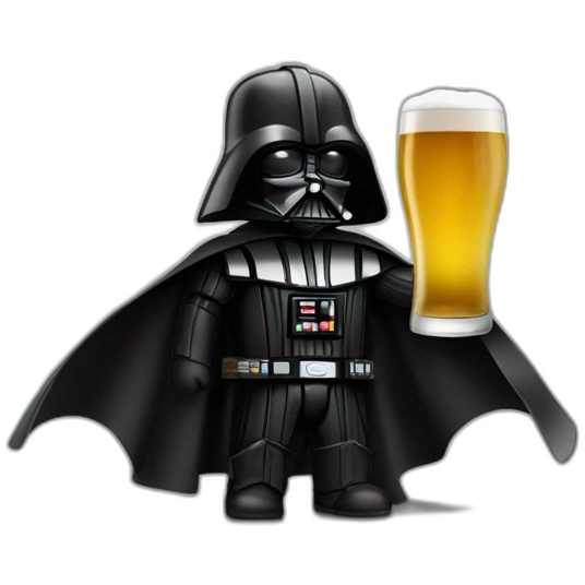 Dark Vador Qui boit une bière emoji